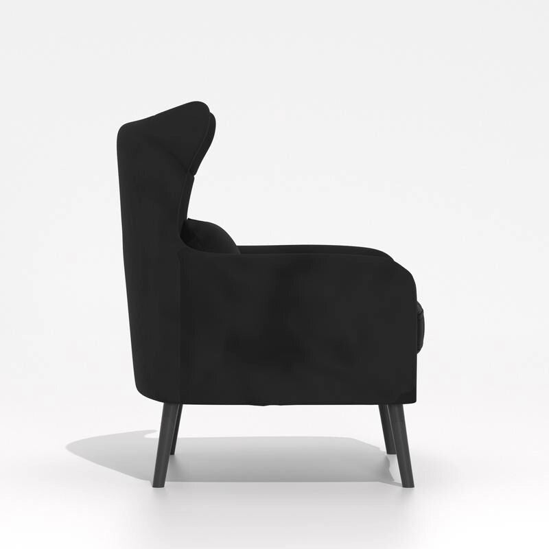 Fauteuil d'appoint en velours, rembourré, coussin épais et confortable pour le salon