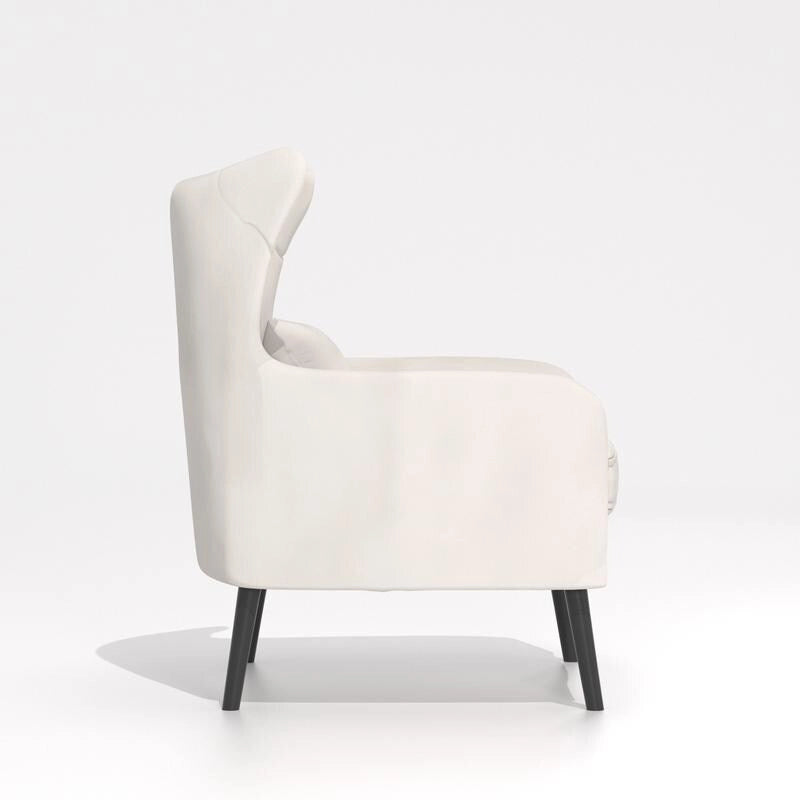 Fauteuil d'appoint en velours, rembourré, coussin épais et confortable pour le salon