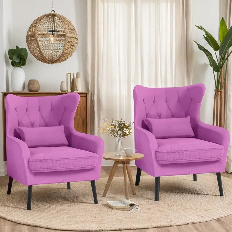 Fauteuil d'appoint en velours, rembourré, coussin épais et confortable pour le salon