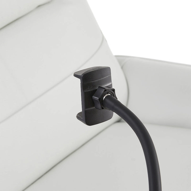 Fauteuil relax électrique en cuir capitonné pour salon