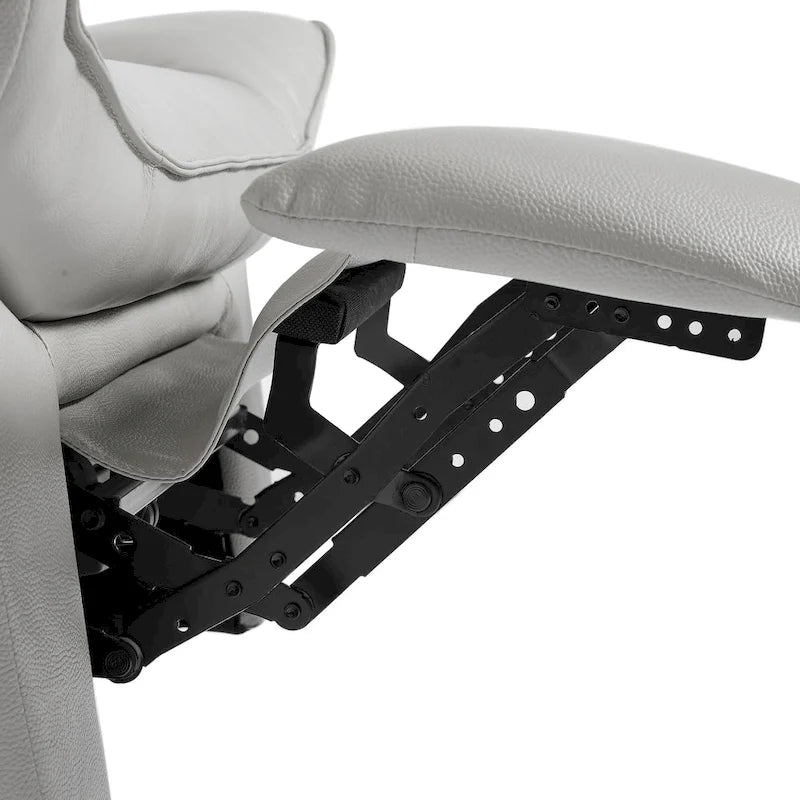 Fauteuil relax électrique en cuir capitonné pour salon
