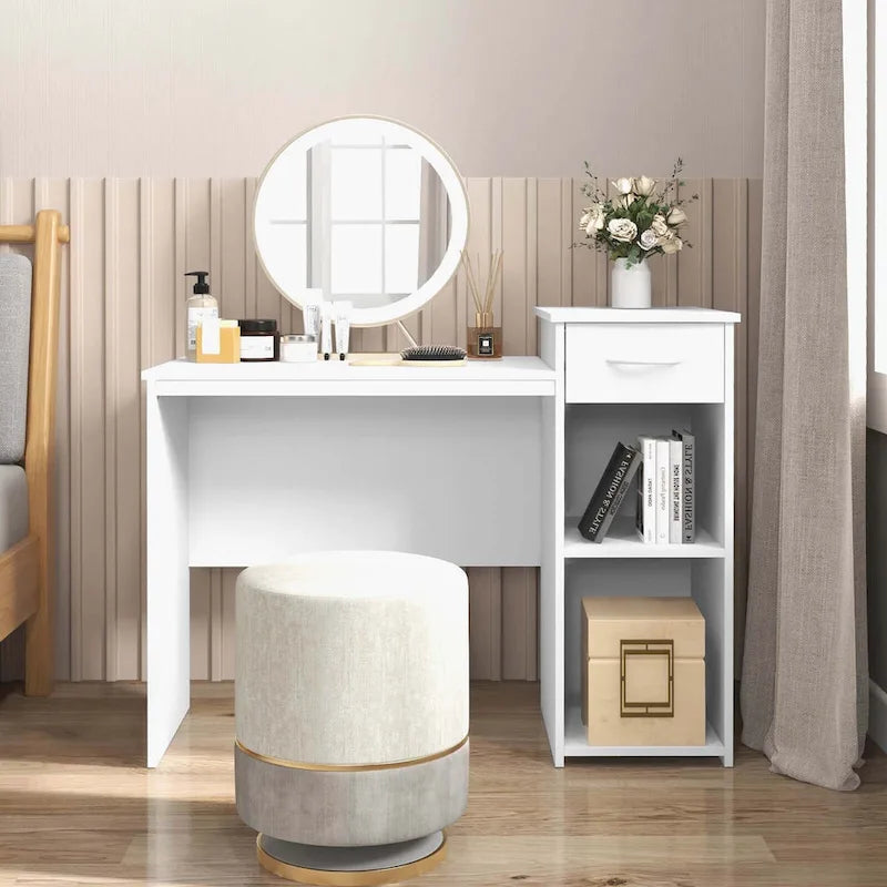 Bureau d'ordinateur avec tiroirs Coiffeuse