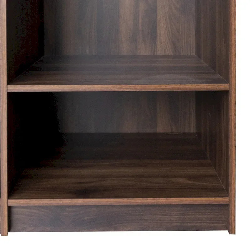 Armoire-penderie ouverte, armoire avec 2 tringles et 3 tiroirs, armoire de rangement en bois