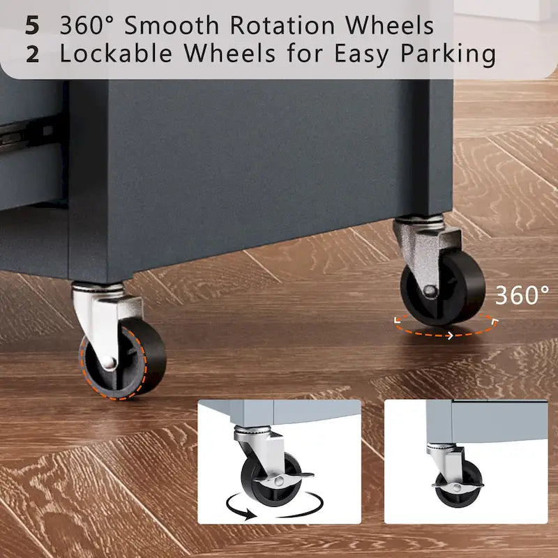 Îlot de cuisine 52" avec comptoir rabattable et placard (tabouret non inclus)