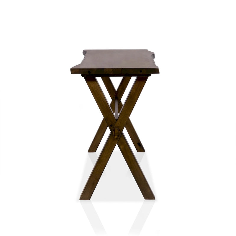 Table de canapé transitoire en bois massif de noyer de 47 pouces