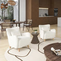 Fauteuil d'appoint à bras incurvés en faux sherpa