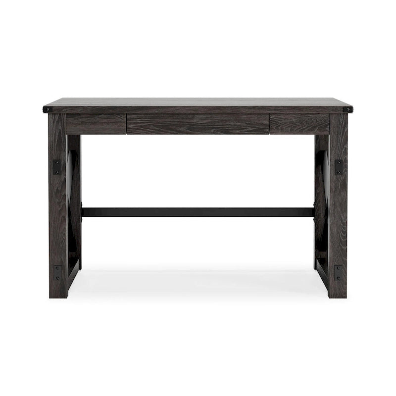 Bureau d'ordinateur pour bureau à domicile brun grisâtre