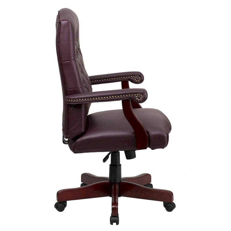 Fauteuil de bureau pivotant de direction avec accoudoirs