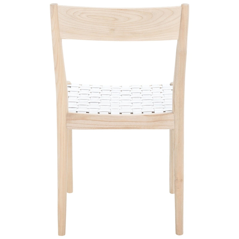 Chaise de salle à manger en cuir (lot de 2) - 18,5 l x 20 P x 31,5 H - 19Lx20Px32H