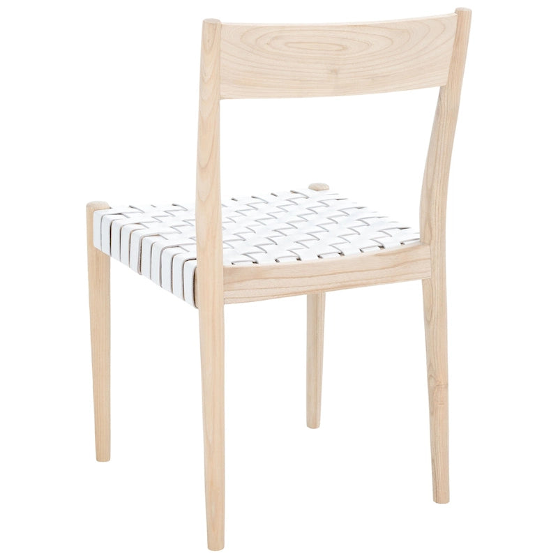 Chaise de salle à manger en cuir (lot de 2) - 18,5 l x 20 P x 31,5 H - 19Lx20Px32H
