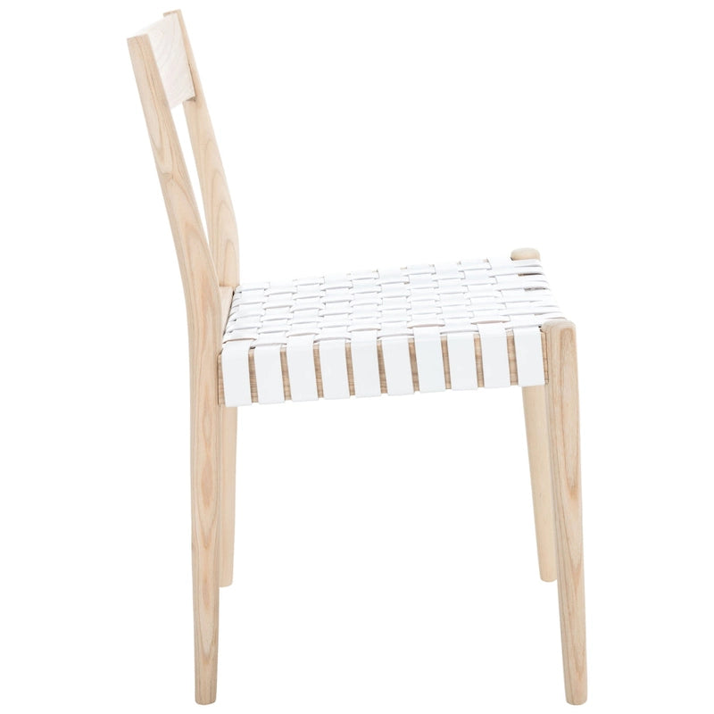 Chaise de salle à manger en cuir (lot de 2) - 18,5 l x 20 P x 31,5 H - 19Lx20Px32H