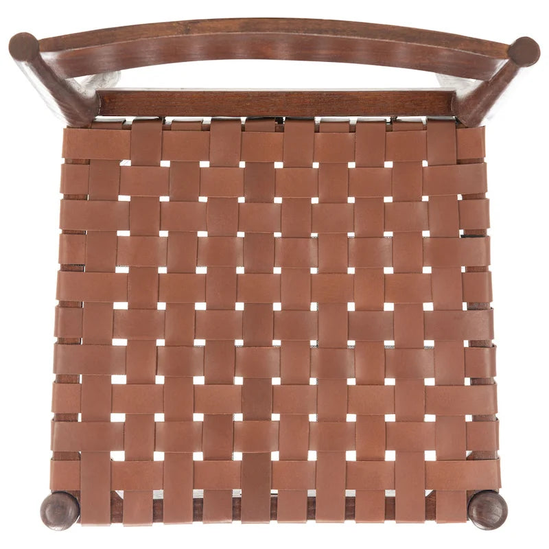 Chaise de salle à manger en cuir (lot de 2) - 18,5 l x 20 P x 31,5 H - 19Lx20Px32H