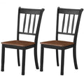 Lot de 2 chaises de salle à manger en bois à dossier à barreaux - 18 x 21 x 38,5 (L x P x H)