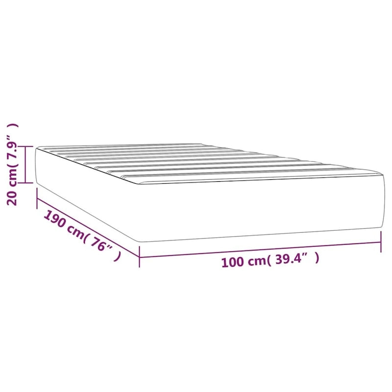 Matelas à ressorts roulé dans une boîte, matelas en mousse pour lit simple, fermeté moyenne