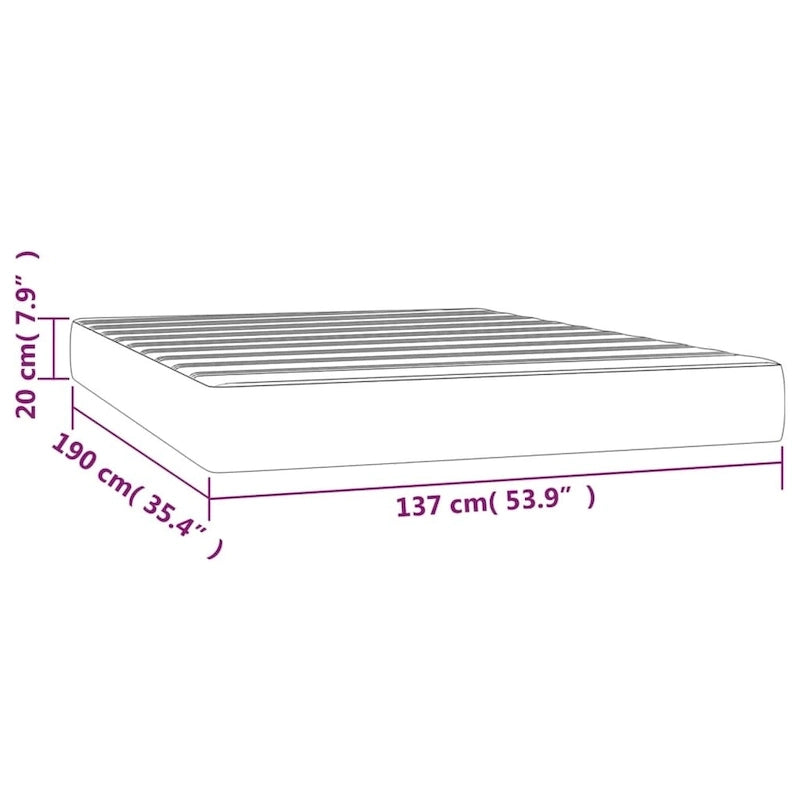 Matelas à ressorts roulé dans une boîte, matelas en mousse pour lit simple, fermeté moyenne