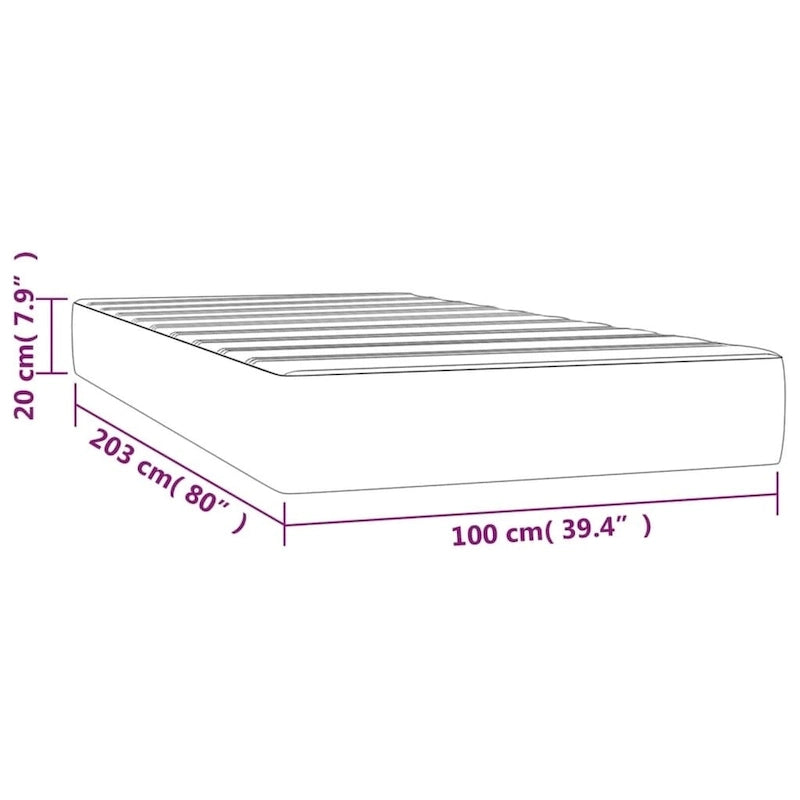 Matelas à ressorts roulé dans une boîte, matelas en mousse pour lit simple, fermeté moyenne