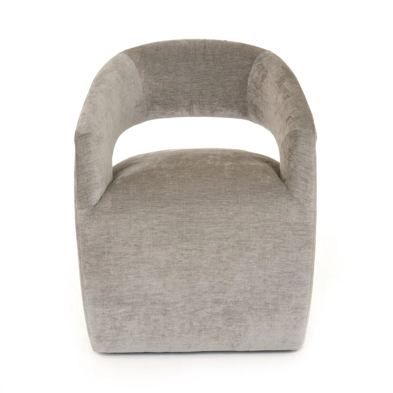 Chaise de salle à manger/chaise décorative en tissu gris moderne