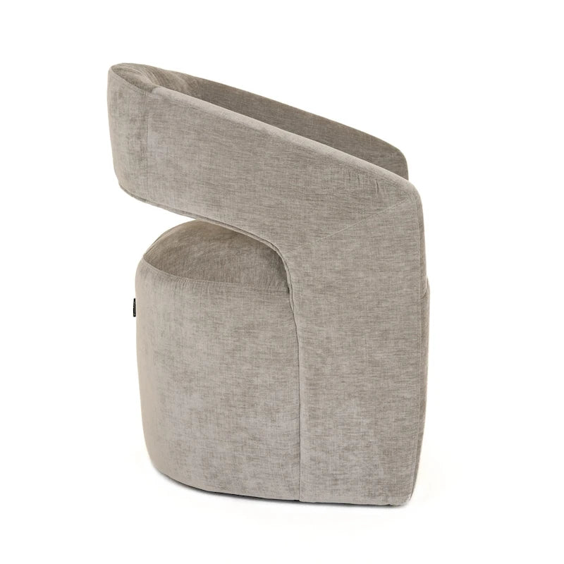 Chaise de salle à manger/chaise décorative en tissu gris moderne