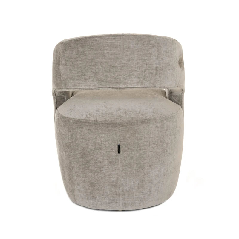 Chaise de salle à manger/chaise décorative en tissu gris moderne