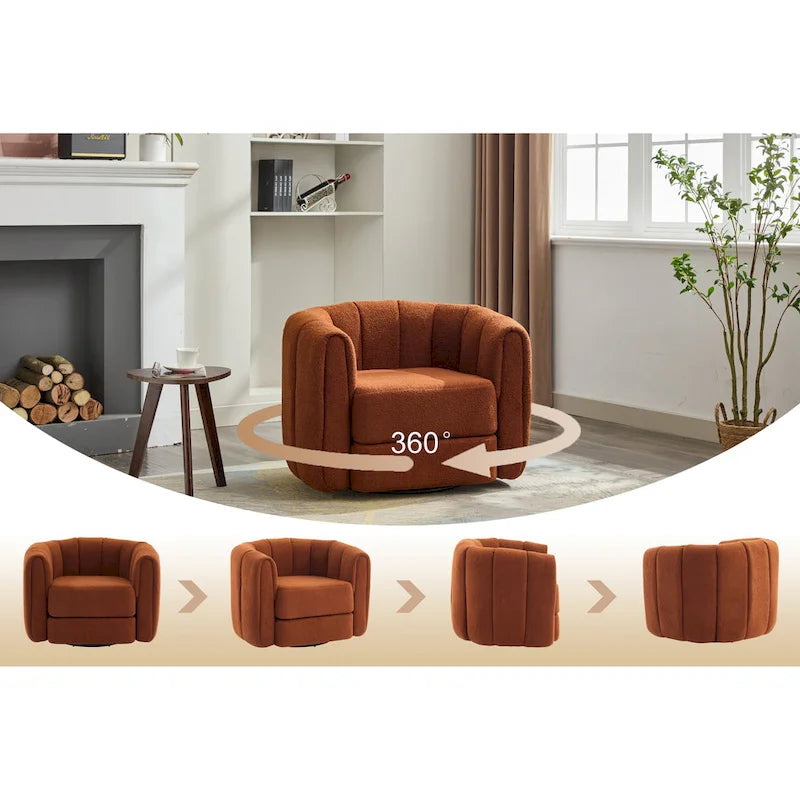 Fauteuil d'appoint pivotant Teddy Barrel