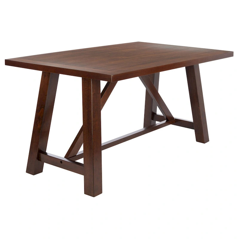 Table à manger rectangulaire marron - 57 L x 36 P x 30 H - 57Lx36Px30H