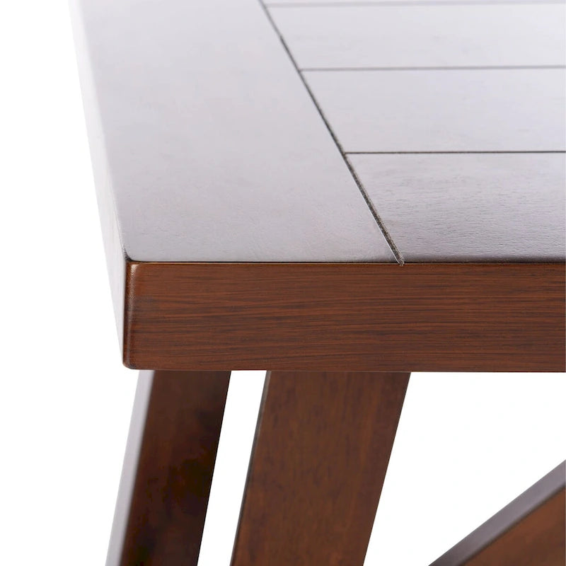Table à manger rectangulaire marron - 57 L x 36 P x 30 H - 57Lx36Px30H