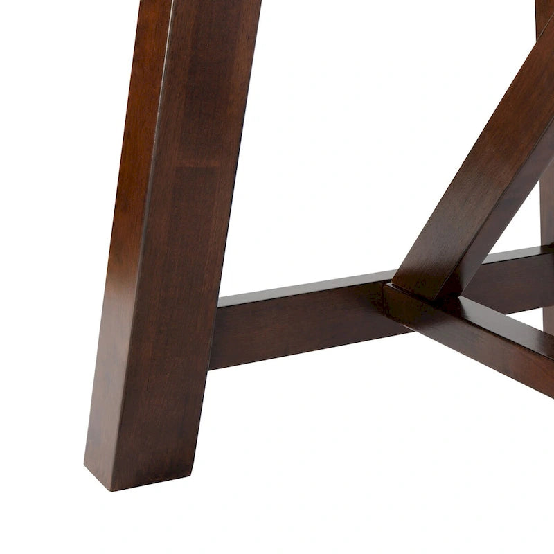 Table à manger rectangulaire marron - 57 L x 36 P x 30 H - 57Lx36Px30H